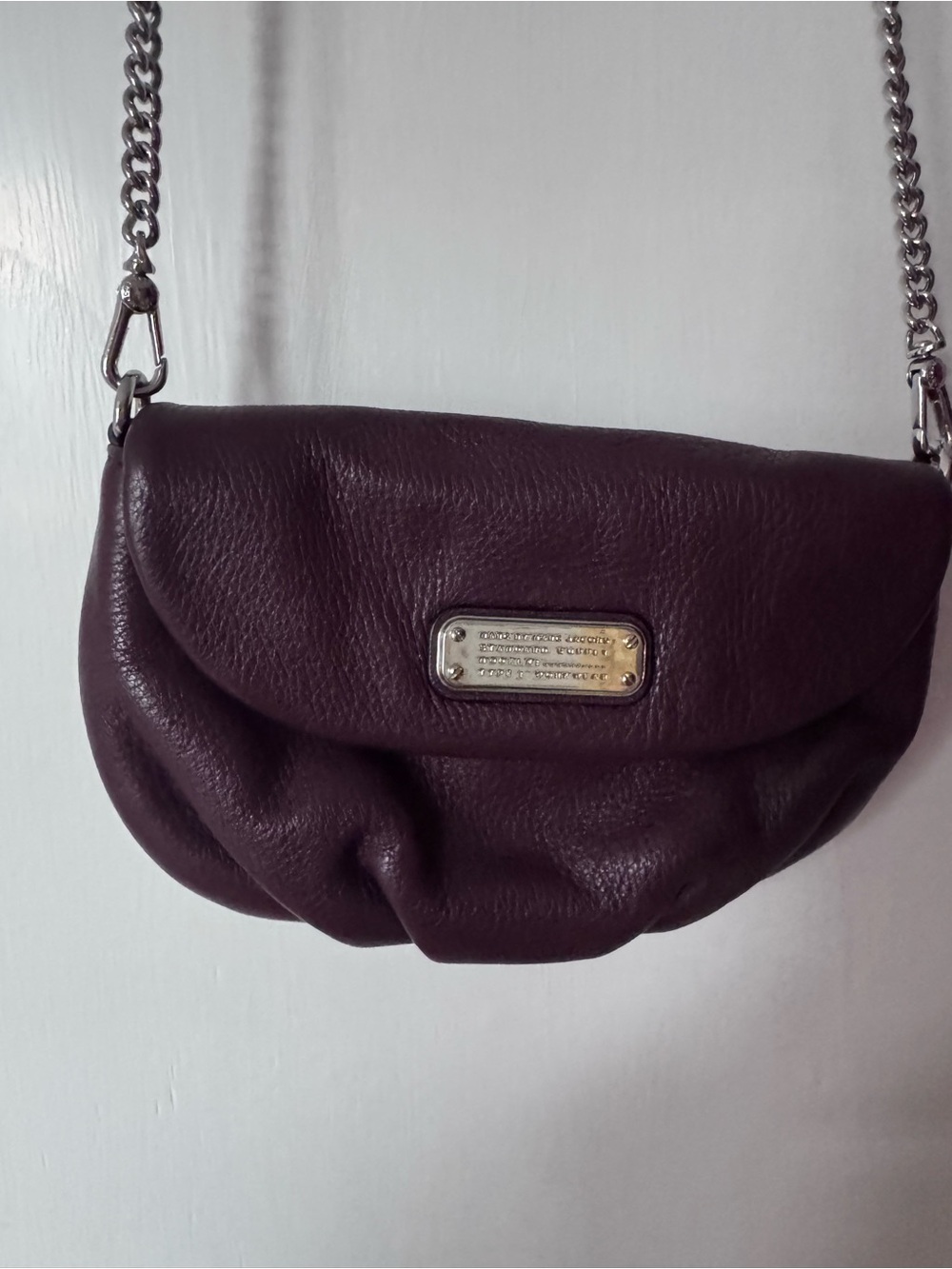 Marc by Marc Jacobs Leather Crossbody Bag in Deep Plum - Women Bags